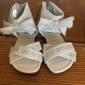 white sandals. Size 6 toddler